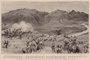 Vista general del campo de batalla antes de Spion Kop desde Gun Hill